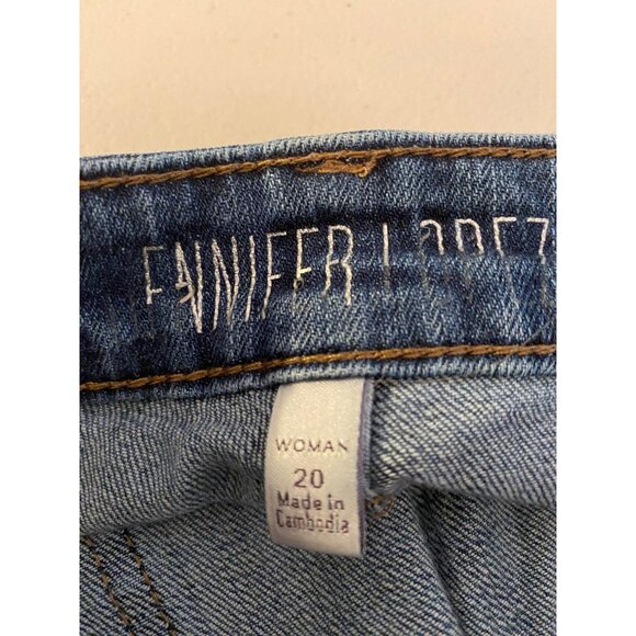 Jennifer Lopez Jeans Distressed Blue Denim Size 20W - Picture 2 of 10